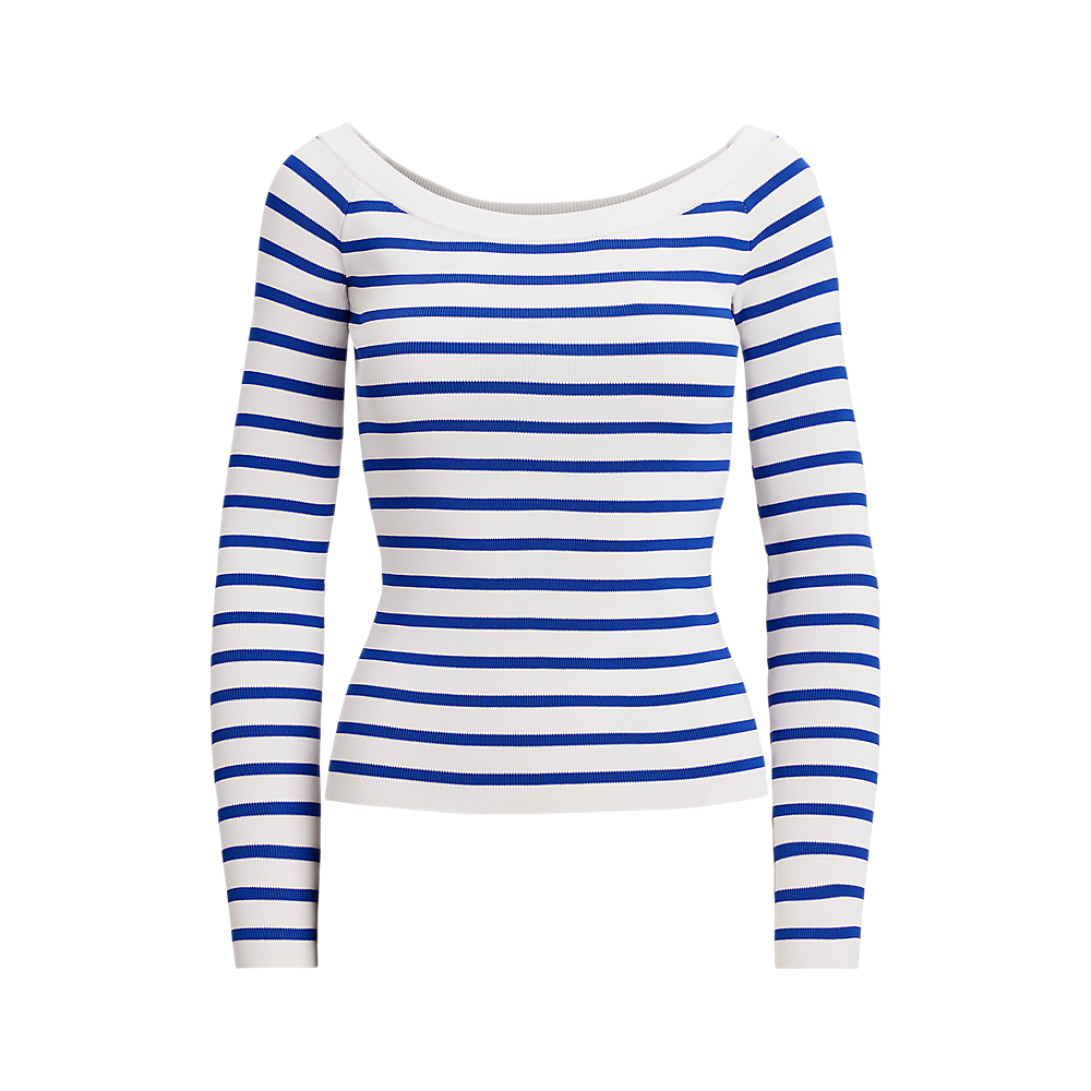 LRL Striped Ballet-Neck Jumper/Pulover 200957545001