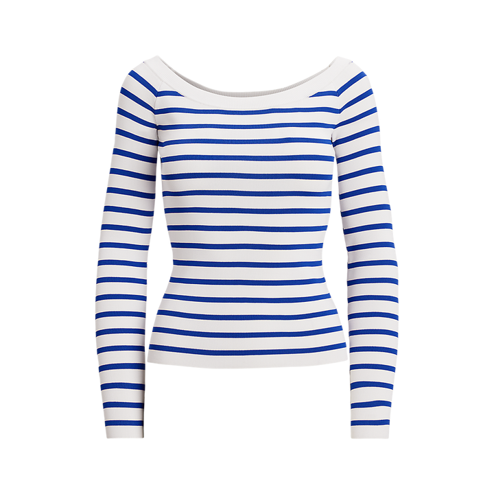 LRL Striped Ballet-Neck Jumper/Pulover 200957545001