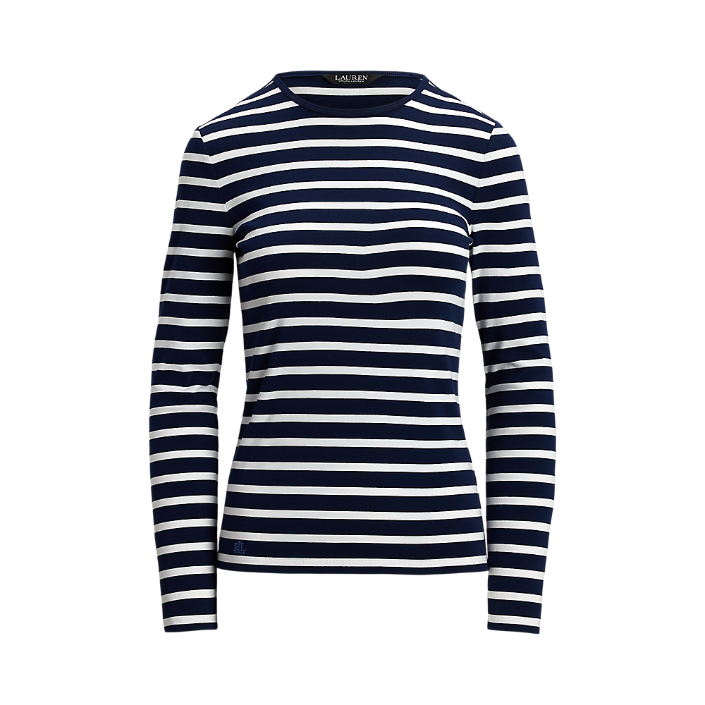 LRL Striped Stretch Cotton Long-Sleeve Tee/Majica 200957732001