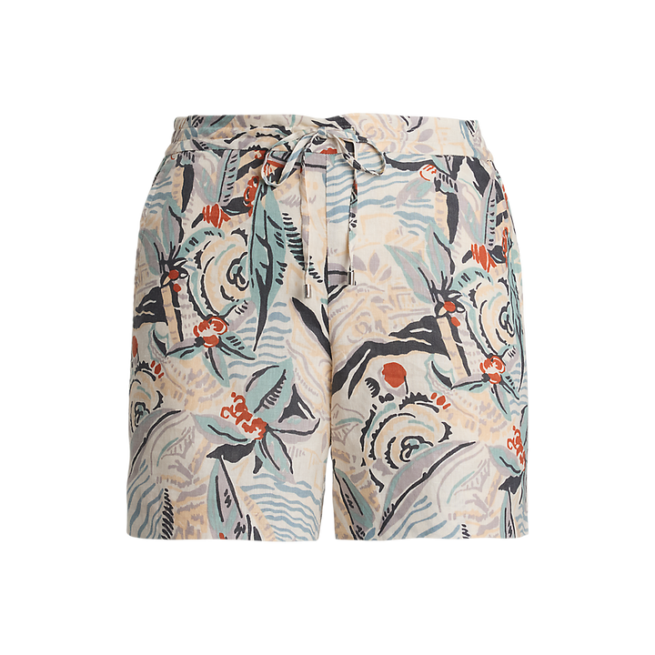 LRL Print Linen Drawcord Short/Bermude 200963797001