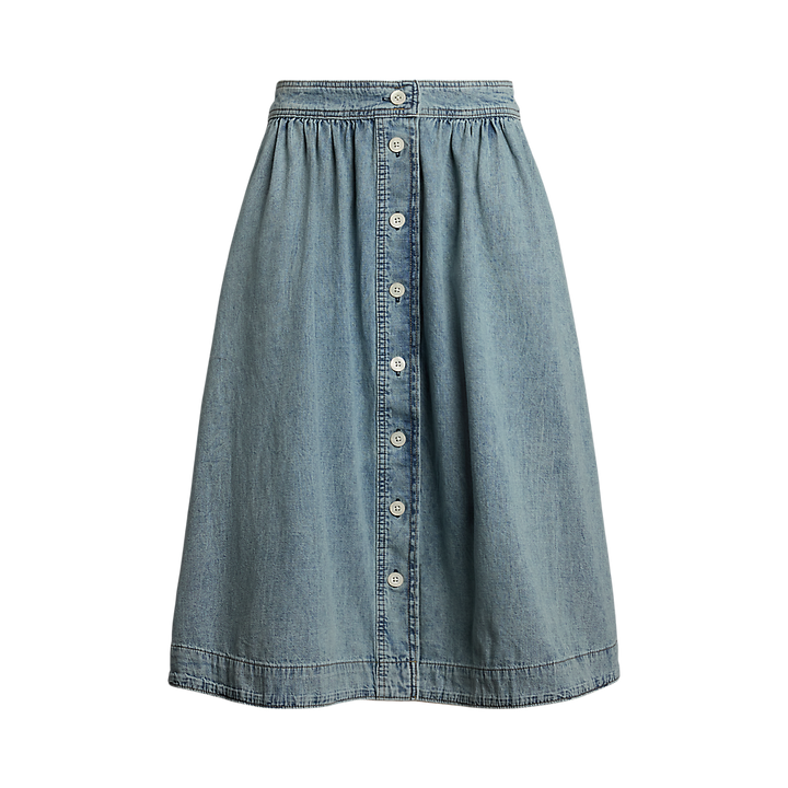 LRL Button-Front Denim Skirt/Suknja 200963898001