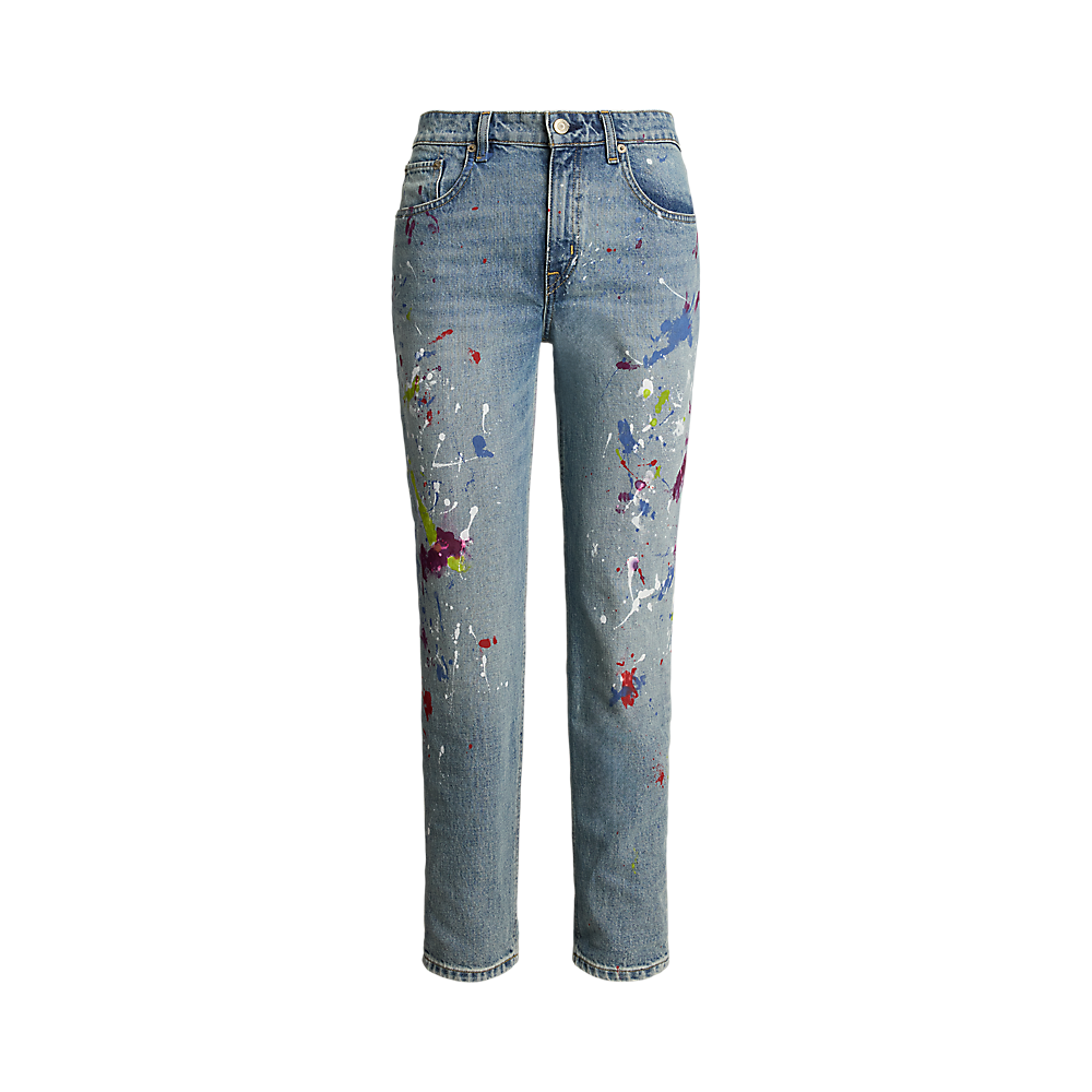 LRL Print Boyfriend Tapered Ankle Jean/Traperice 200971257001