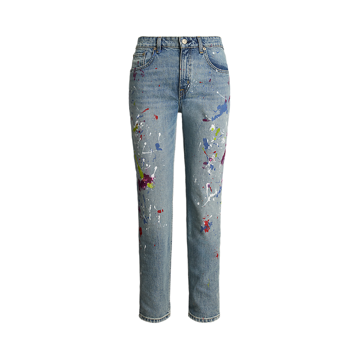 LRL Print Boyfriend Tapered Ankle Jean/Traperice 200971257001