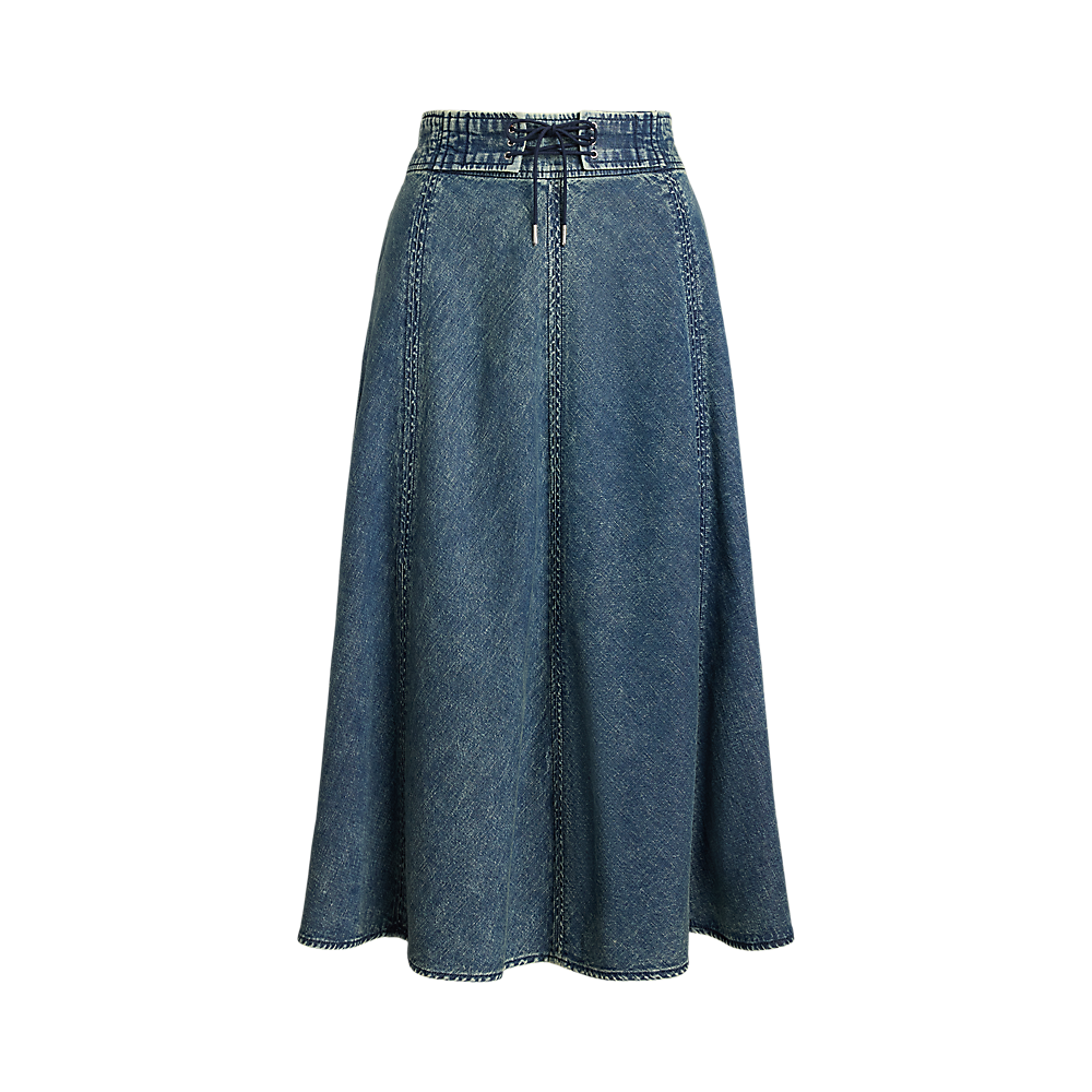LRL Denim Drawcord Midi Skirt/Suknja 200971265001