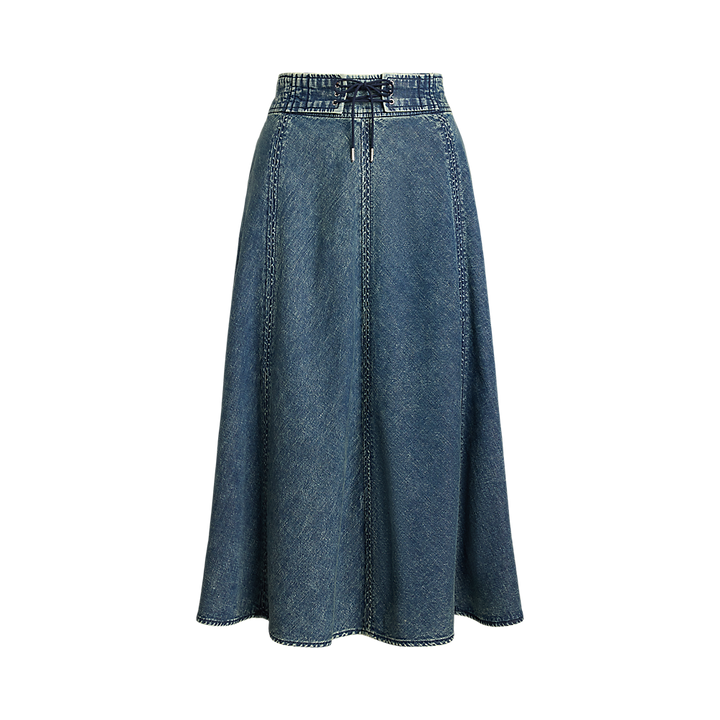 LRL Denim Drawcord Midi Skirt/Suknja 200971265001