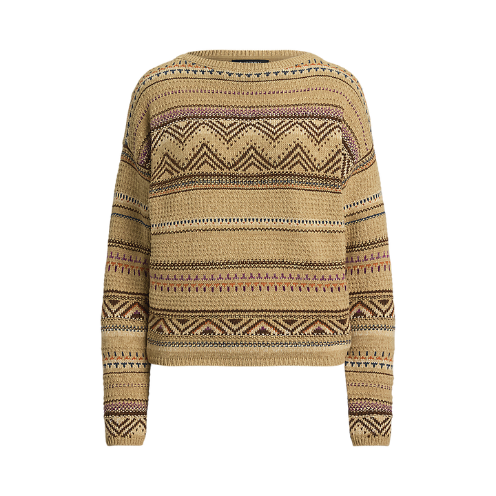 LRL Geo-Striped Cotton-Linen Jumper/Pulover 200971322001
