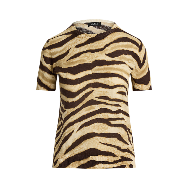 LRL Print Linen-Cotton Short-Sleeve Jumper/Pulover 200971372001