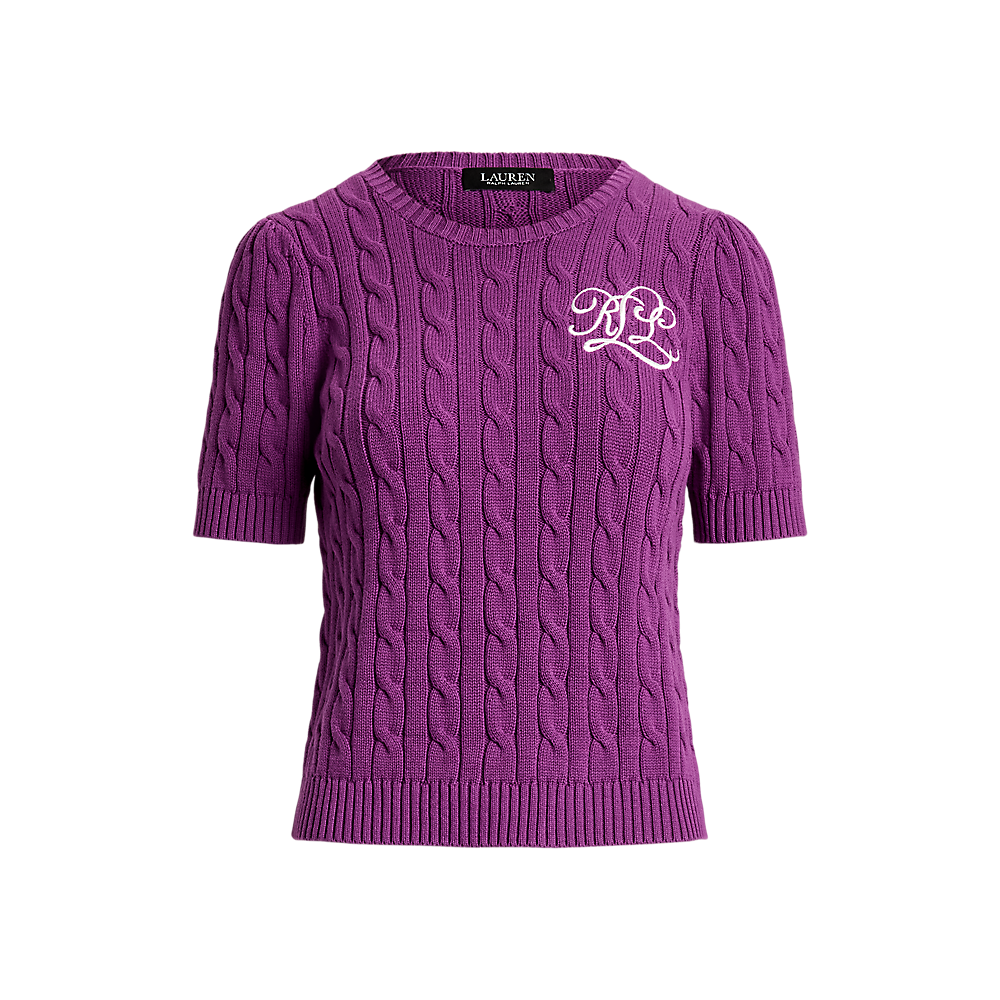 LRL Cable-Knit Cotton Short-Sleeve Jumper/Pulover 200976989002
