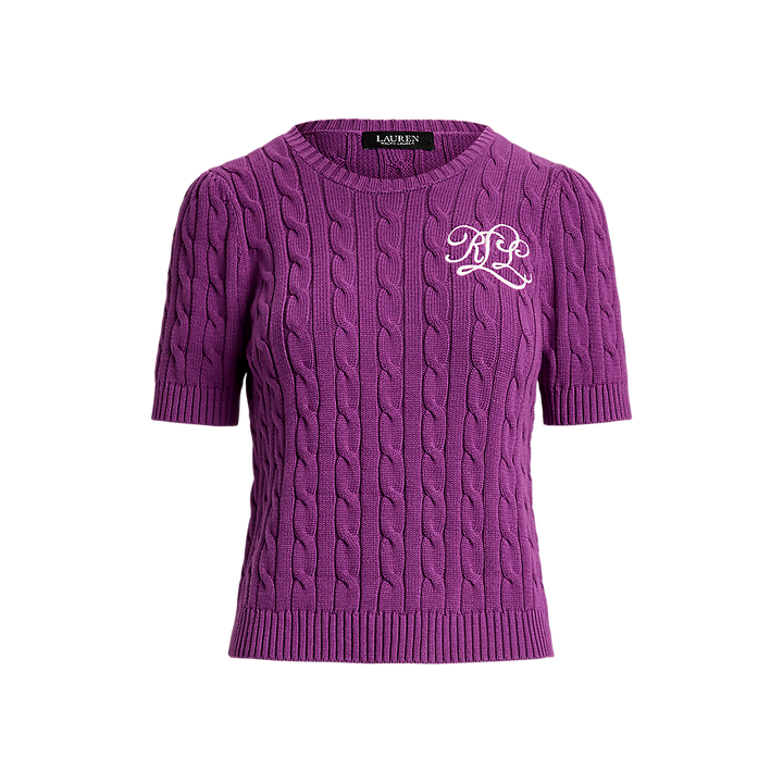 LRL Cable-Knit Cotton Short-Sleeve Jumper/Pulover 200976989002