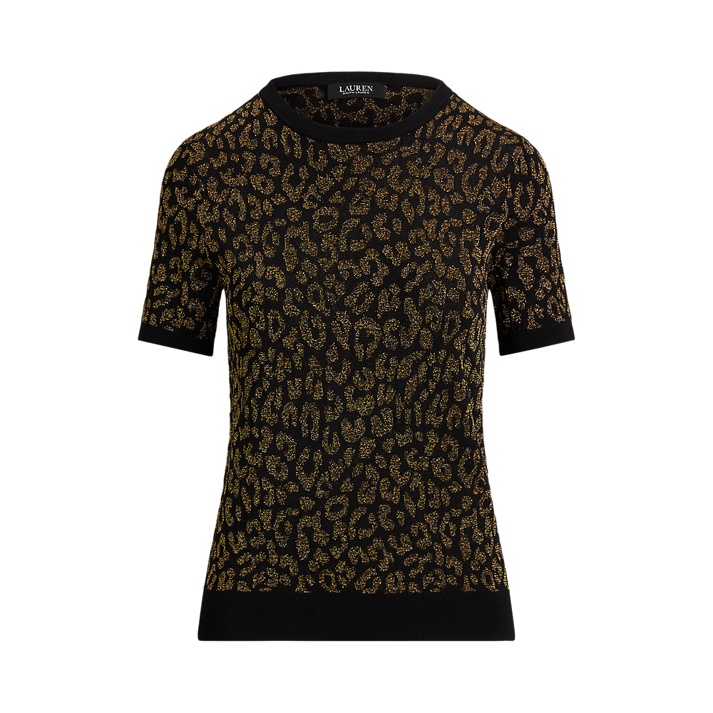 LRL Metallic Ocelot Short-Sleeve Jumper/Pulover 200979660001