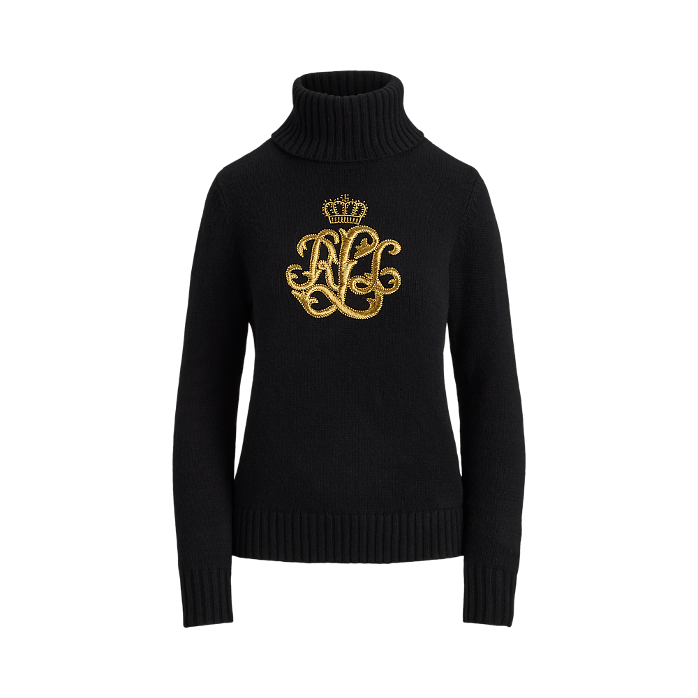 LRL Embroidered-Logo Wool-Blend Turtleneck/ Pulover 200979687001