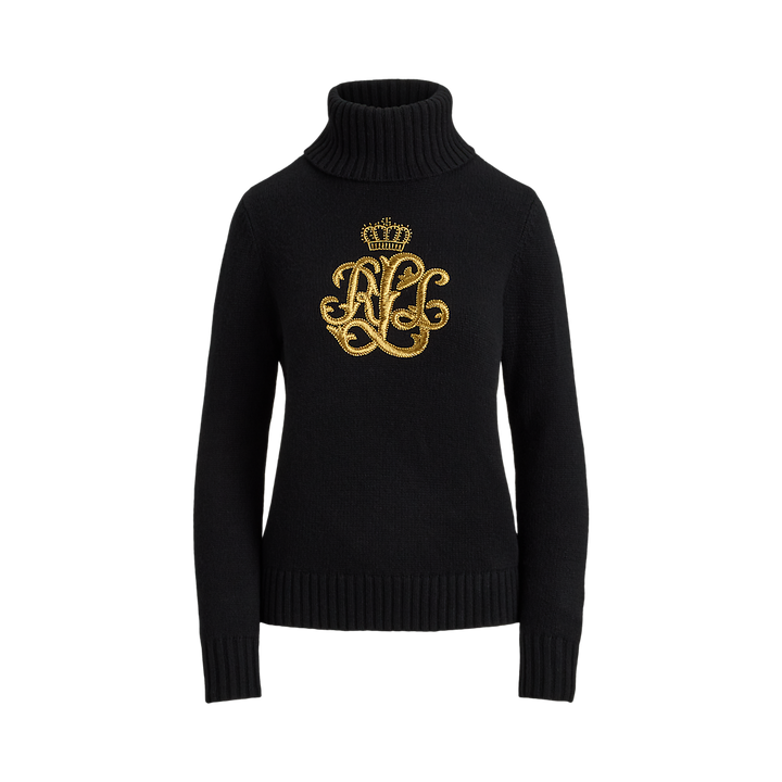 LRL Embroidered-Logo Wool-Blend Turtleneck/ Pulover 200979687001