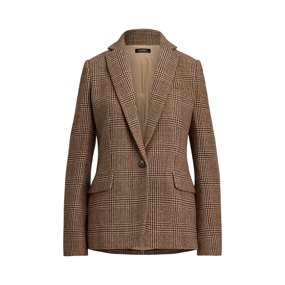 LRL Glen Plaid Wool-Blend Twill Blazer /Sako 200979814001