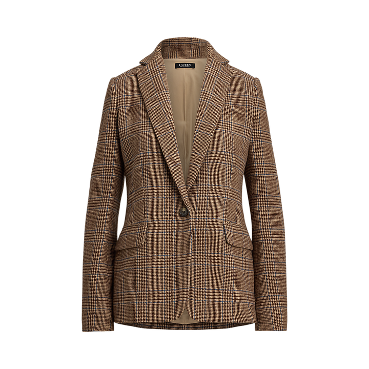 LRL Glen Plaid Wool-Blend Twill Blazer /Sako 200979814001
