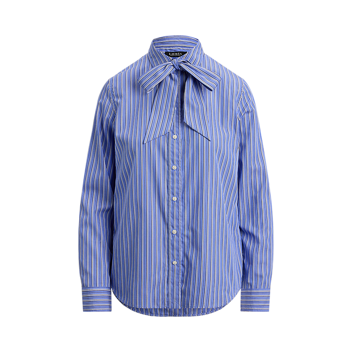 LRL Classic Fit Striped Tie-Neck Shirt /Košulja 200979856001