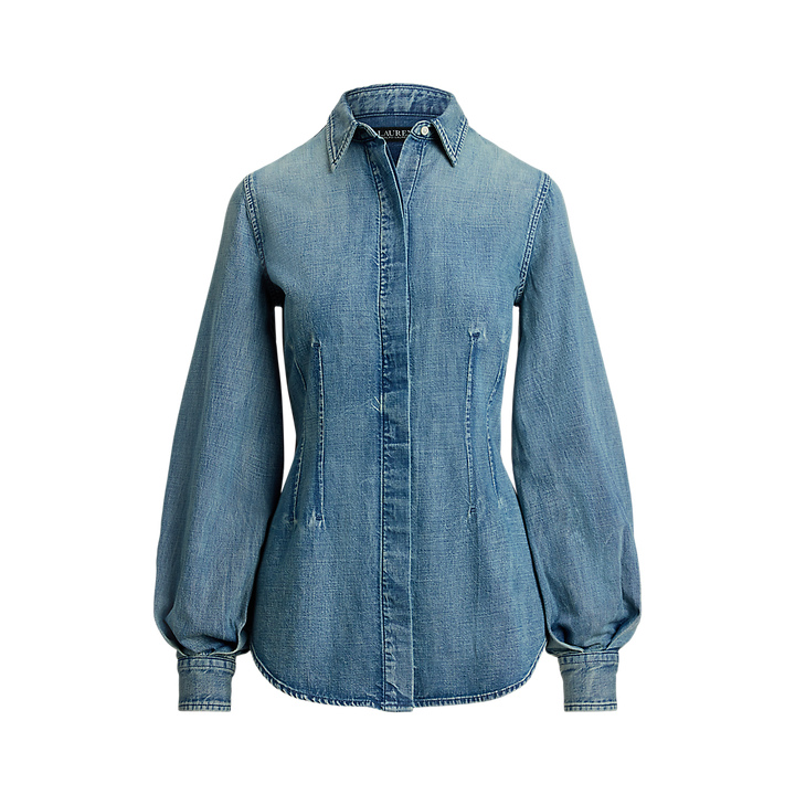 LRL Denim Dekinee Long Sleeve Button front Shirt/Košulja 200979997001