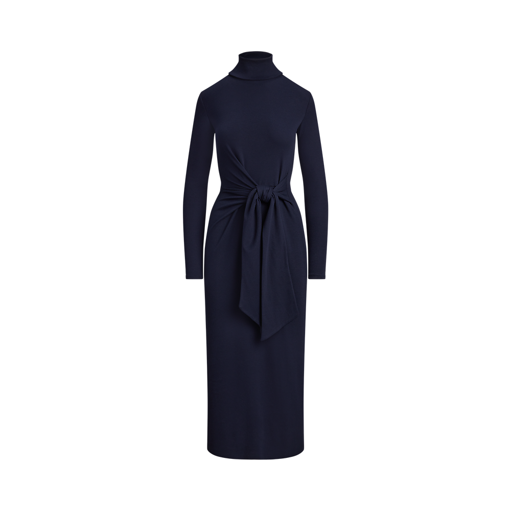 LRL Tie-Front Roll Neck Dress/Haljina 200980028001
