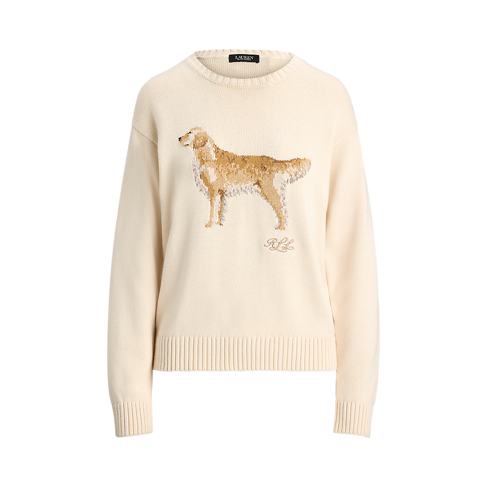 LRL Intarsia-Knit Golden Retriever Jumper/Pulover 200P02074001