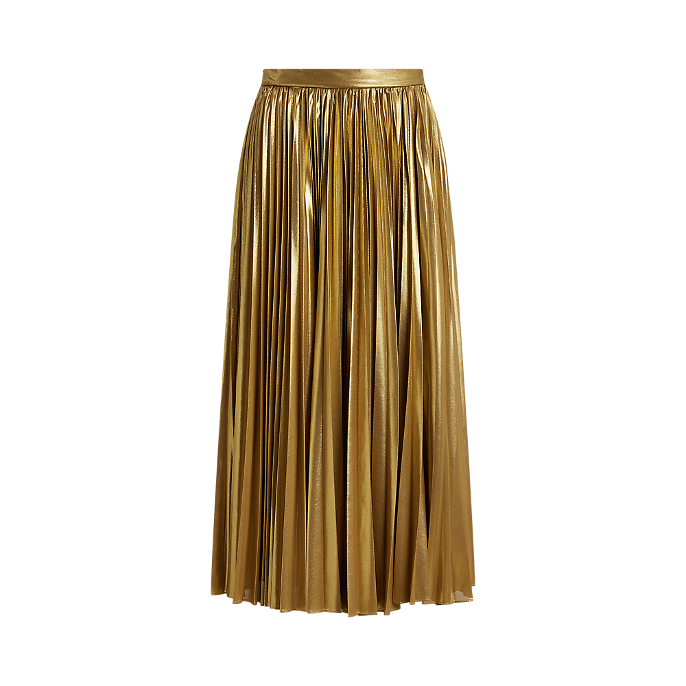LRL Pleated Metallic Chiffon Skirt/Suknja 200P03432001