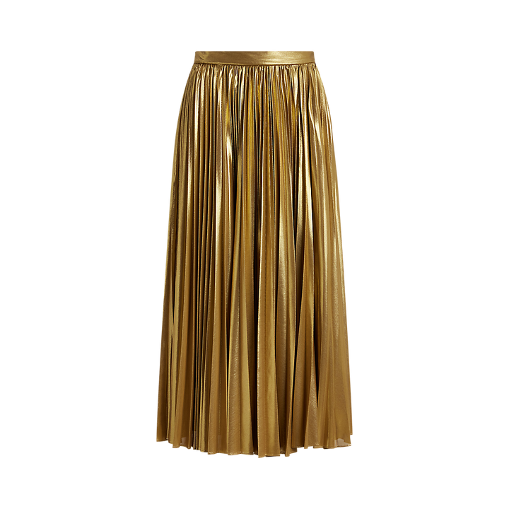 LRL Pleated Metallic Chiffon Skirt/Suknja 200P03432001