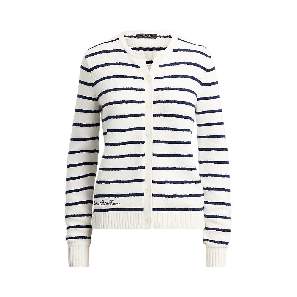 LRL Striped Cotton Cardigan/Pulover 200P03495001