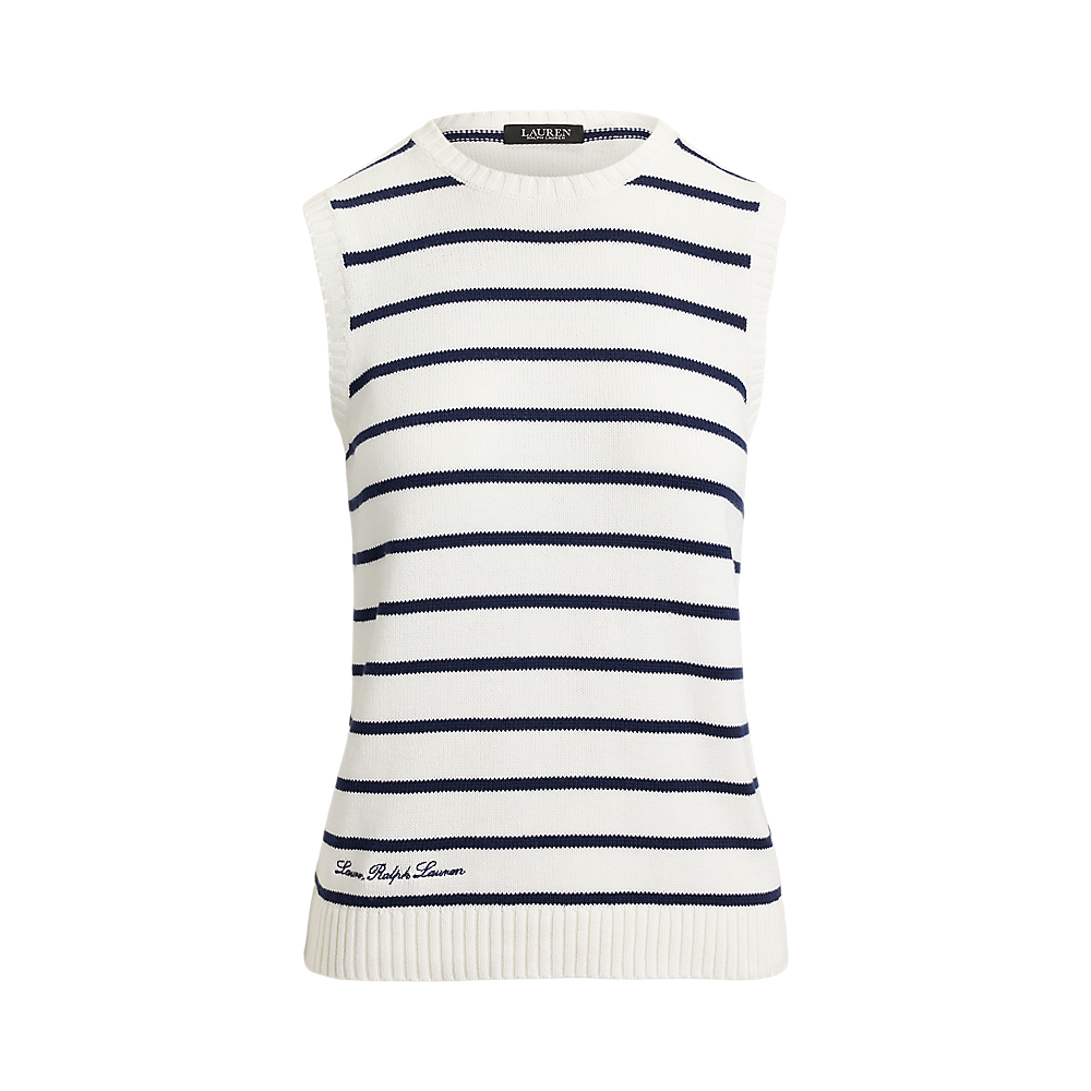 LRL Striped Cotton Sleeveless Jumper/Pulover 200P03501001