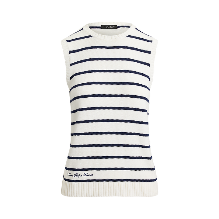 LRL Striped Cotton Sleeveless Jumper/Pulover 200P03501001