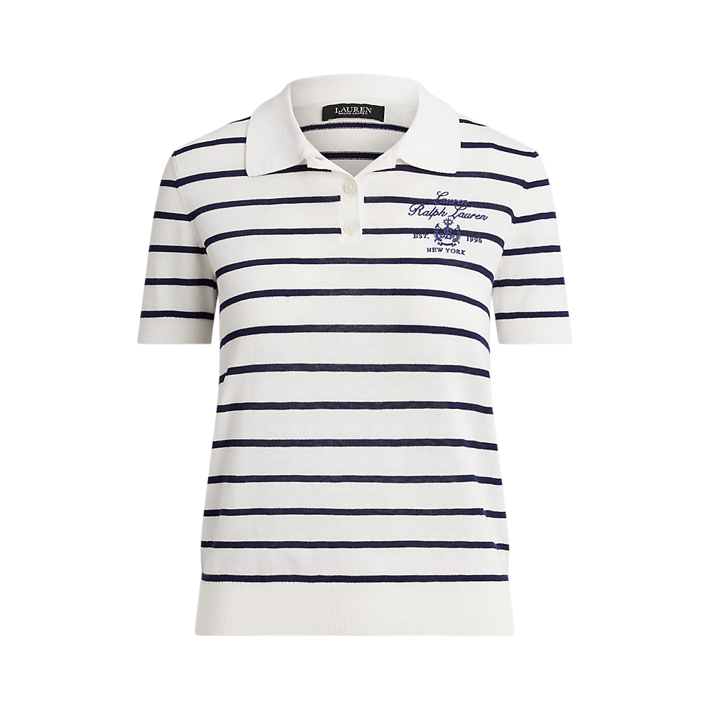 LRL Striped Cotton-Blend Polo Jumper/Pulover 200P03506001