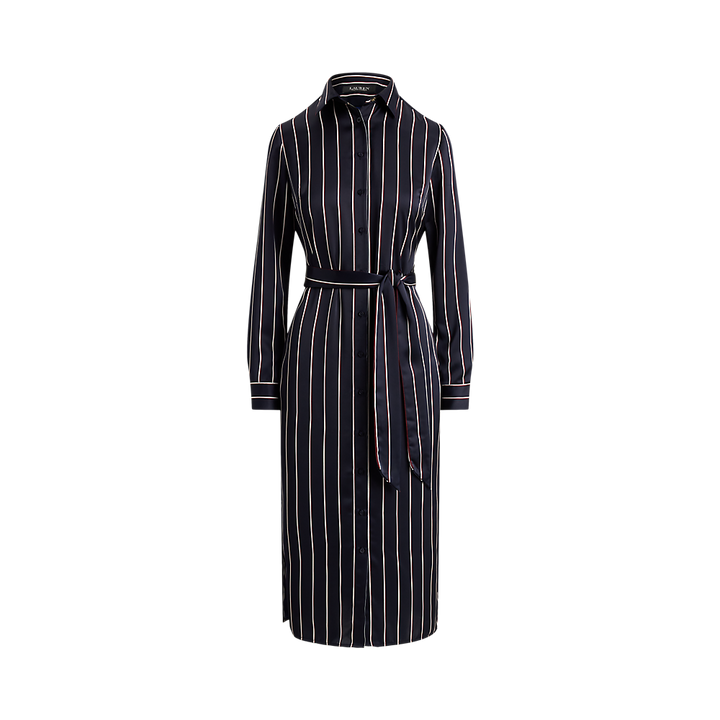 LRL Striped Satin Charmeuse Shirtdress/Haljina 200P03569001