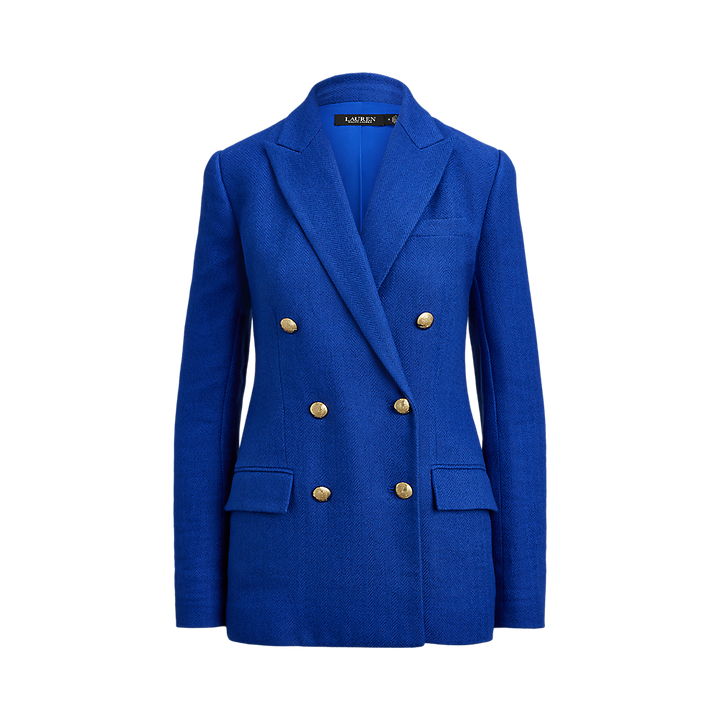 LRL Double-Breasted Linen-Cotton Blazer/Sako 200P03659001