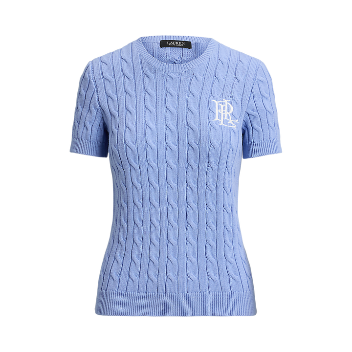 LRL Cable-Knit Cotton Short-Sleeve Jumper/Pulover 200P07025003