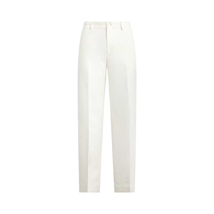LRL Linen-Blend Twill Wide-Leg Cropped Trous/Hlače 200P08107001