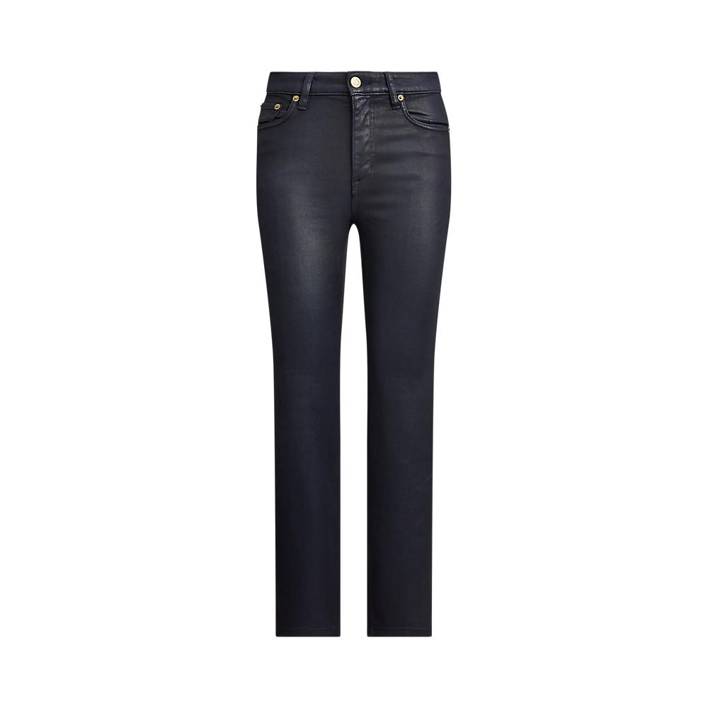 LRL Coated High-Rise Straight Ankle Jean/Traperice 200P14454001
