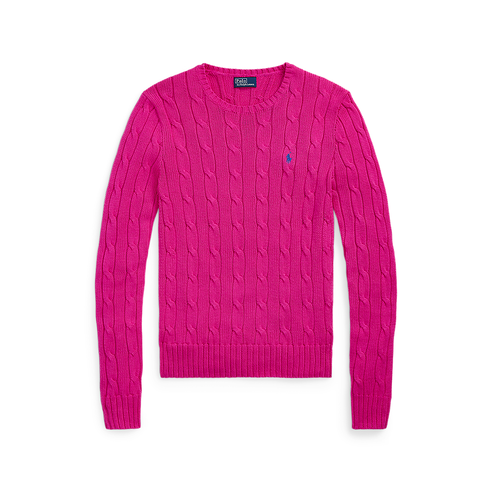 PRL Cable-Knit Cotton Crewneck Jumper/Pulover 211891640025