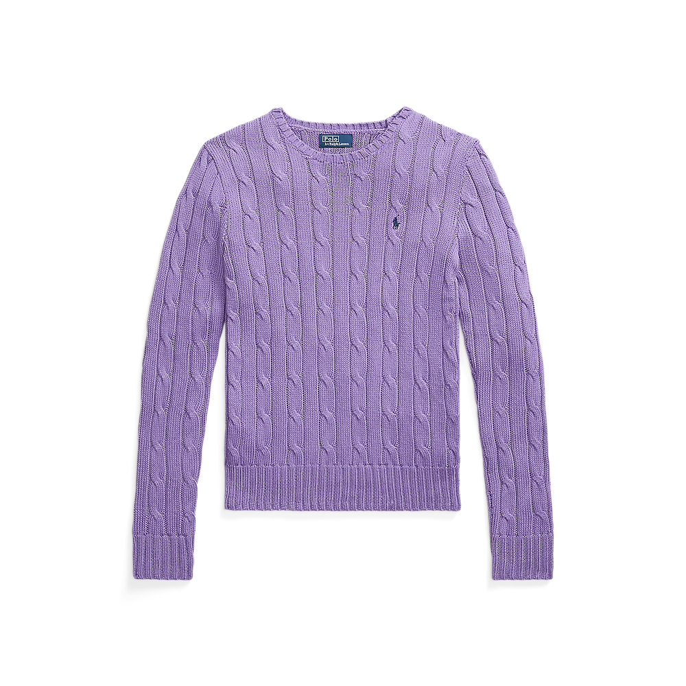PRL Cable-Knit Cotton Crewneck Jumper/Pulover 211891640028