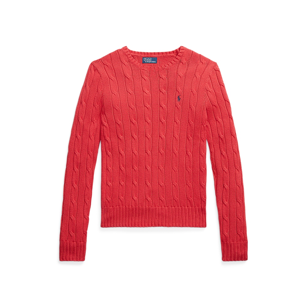 PRL Cable-Knit Cotton Crewneck Jumper/Pulover 211891640029