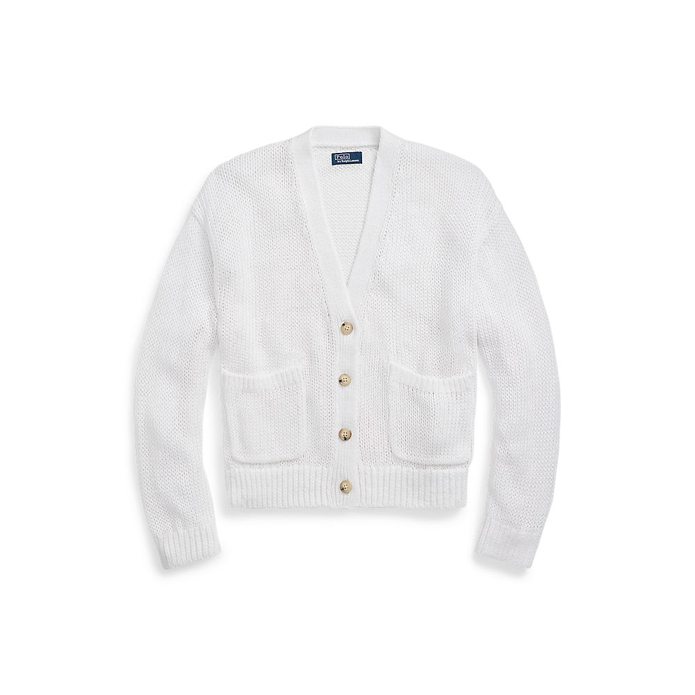 PRL Linen-Blend V-Neck Cardigan/Pulover 211906074003