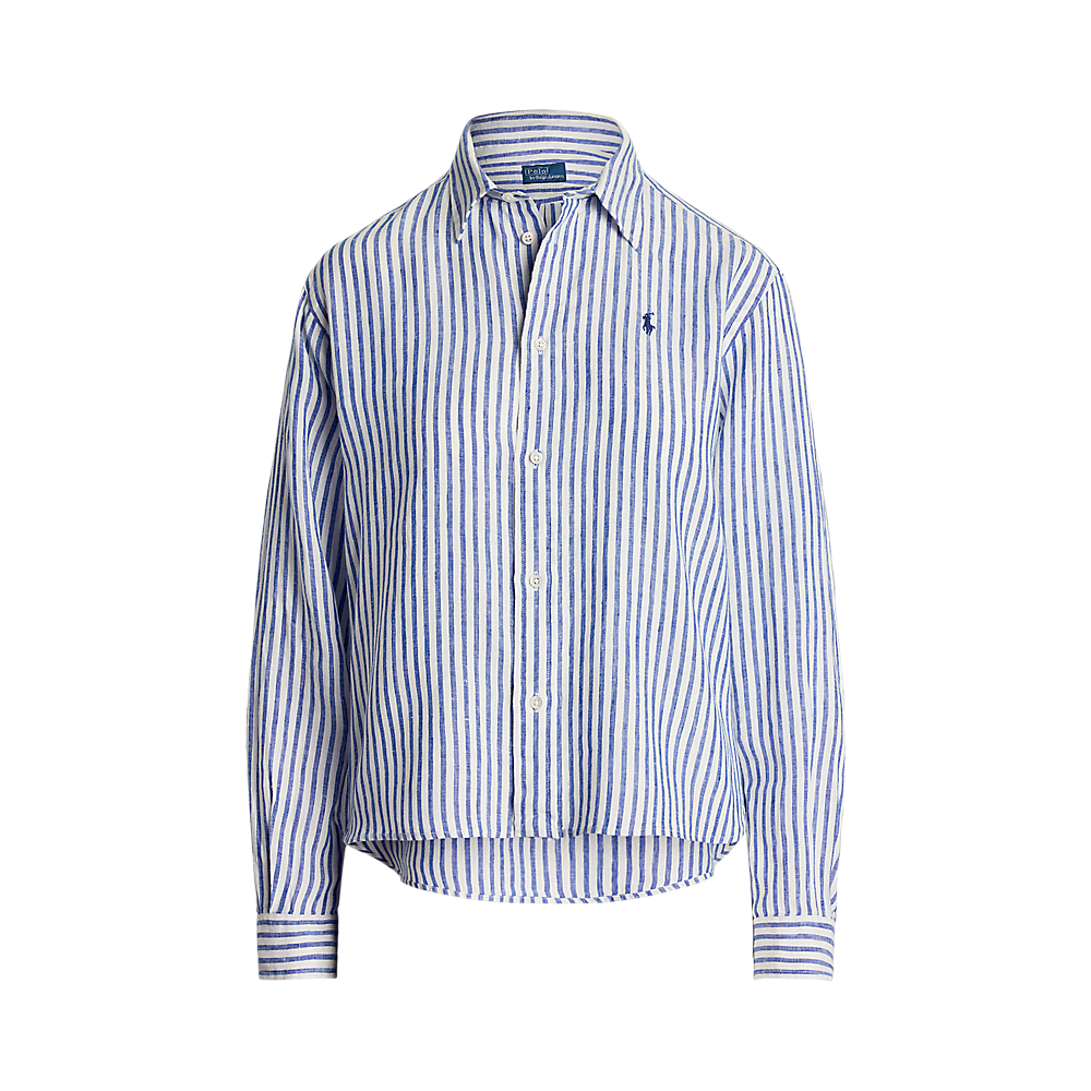 PRL Wide Cropped Gingham Linen Shirt/Košulja 211935130006