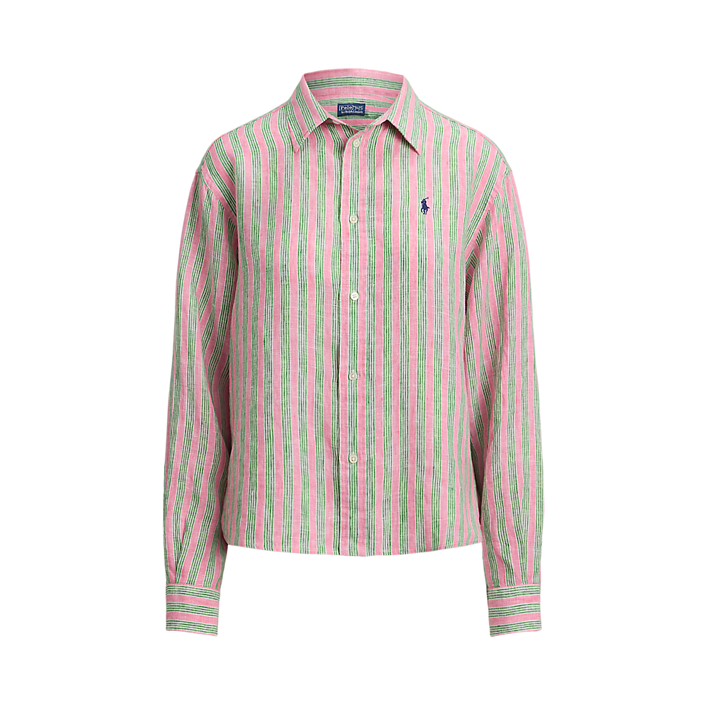 PRL Wide Cropped Gingham Linen Shirt/Košulja 211935130501