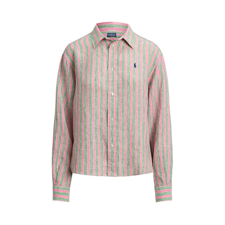 PRL Wide Cropped Gingham Linen Shirt/Košulja 211935130501