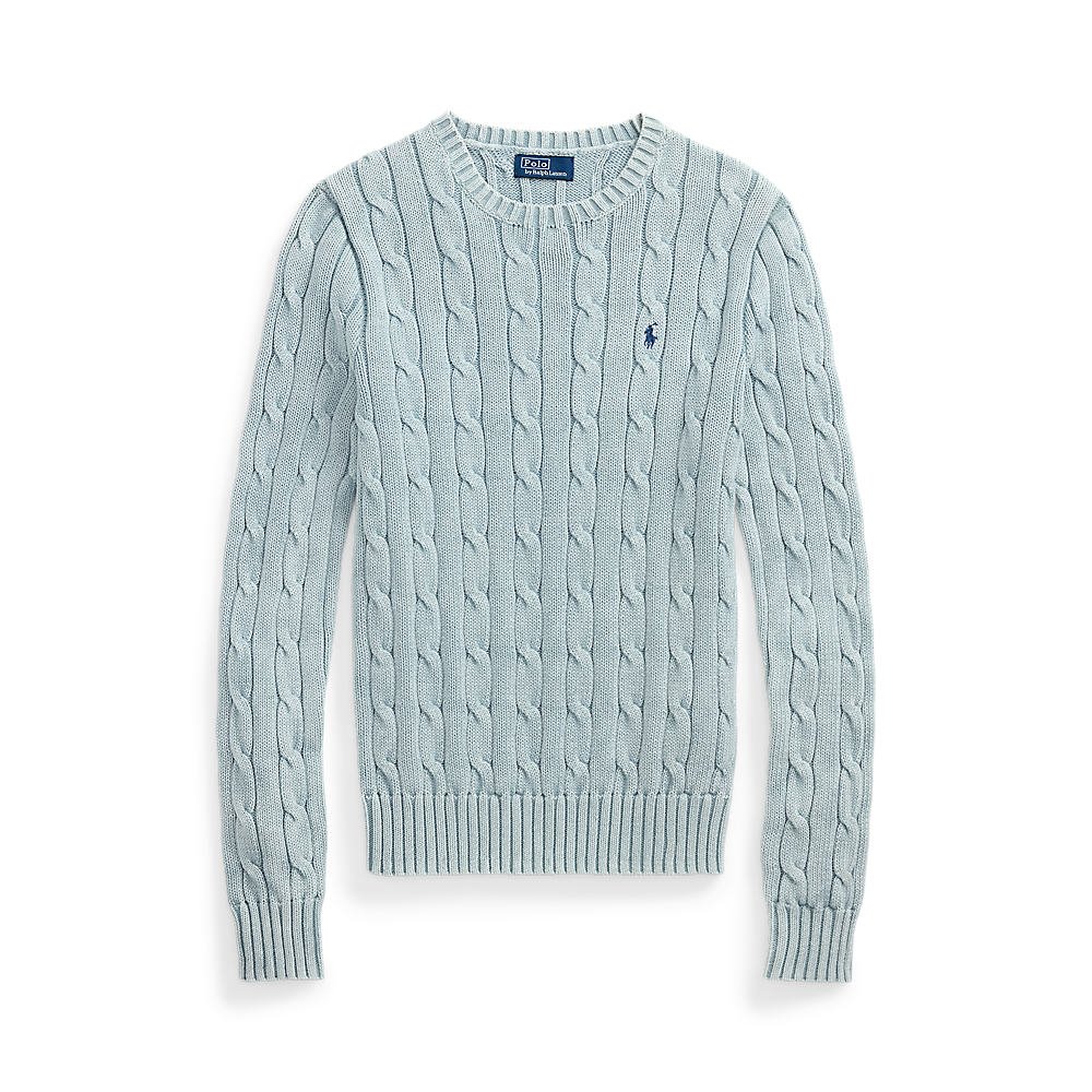 PRL Cable-Knit Cotton Crewneck Jumper/Pulover 211935303009