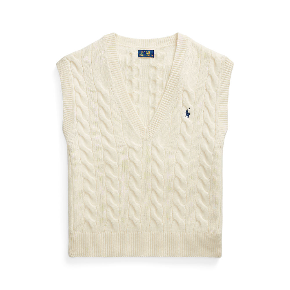 PRL Cable-Knit Cashmere Sleeveless Jumper/Pulover 211949994002