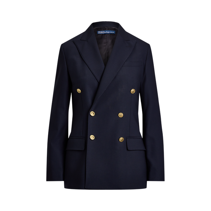 PRL Double-Breasted Stretch Wool Blazer/Sako 211952717004