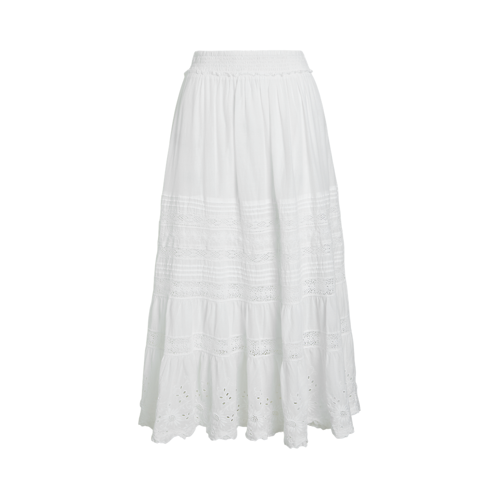 PRL Lace-Trim Cotton Voile Skirt/Suknja 211955036002