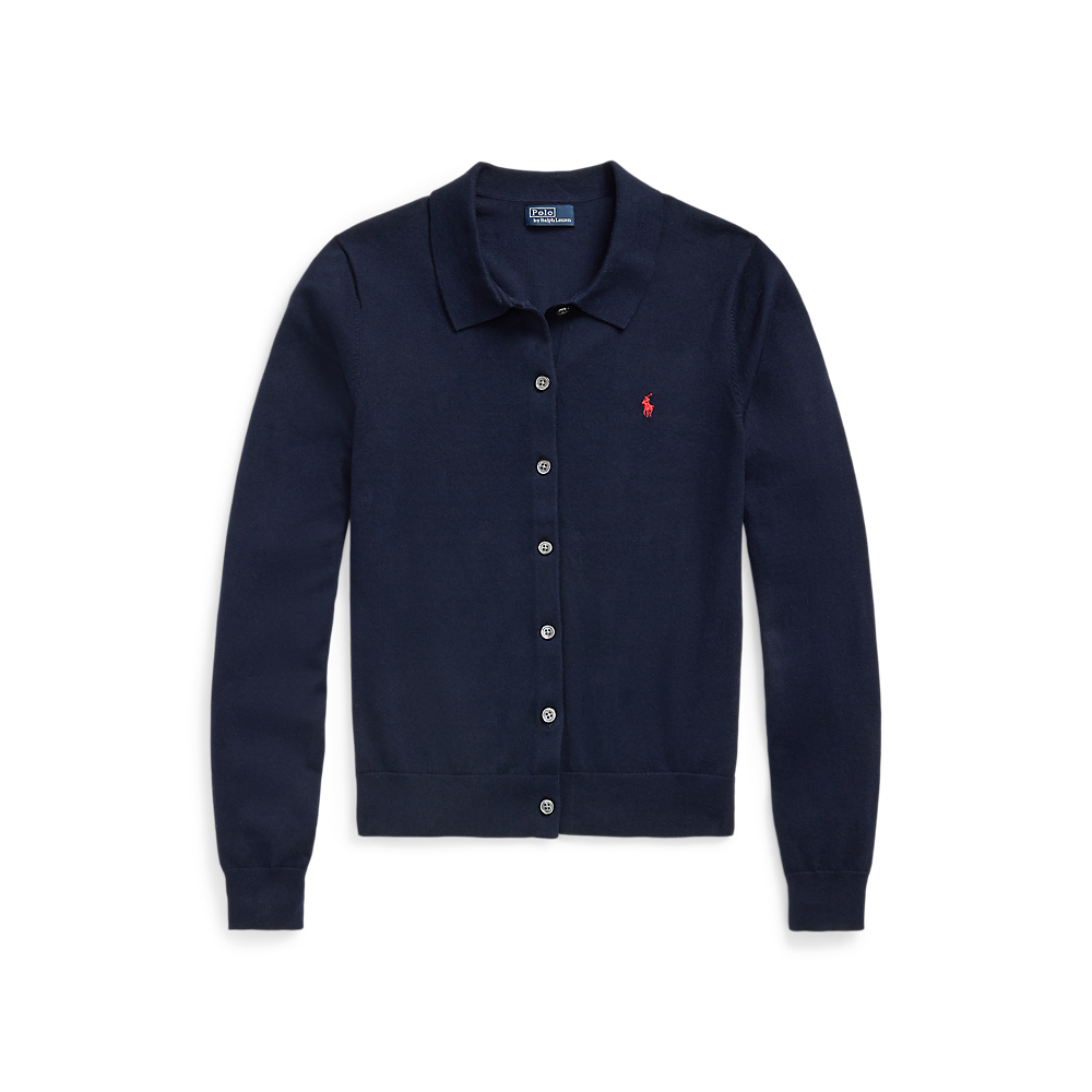 PRL Cotton-Blend Polo Cardigan/Pulover 211959285001