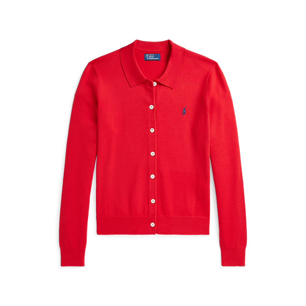 PRL Cotton-Blend Polo Cardigan/Pulover 211959285002