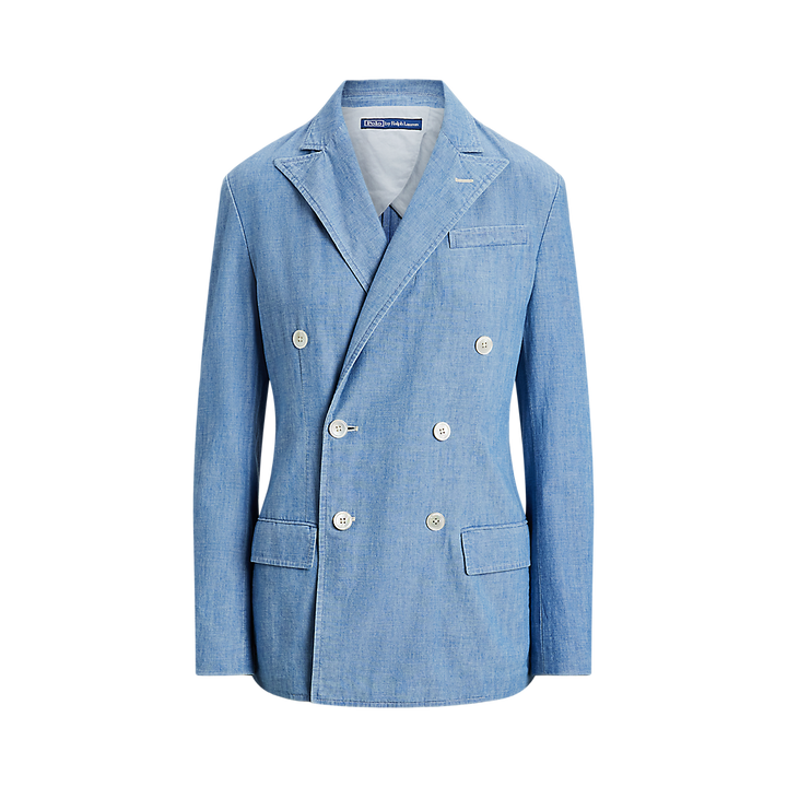 PRL Double-Breasted Chambray Blazer/Sako 211959934001