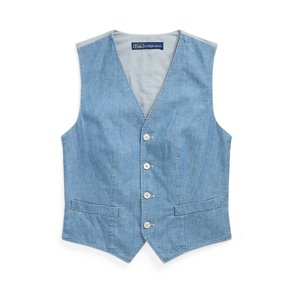 PRL Cotton Chambray Waistcoat/Prsluk 211959935001