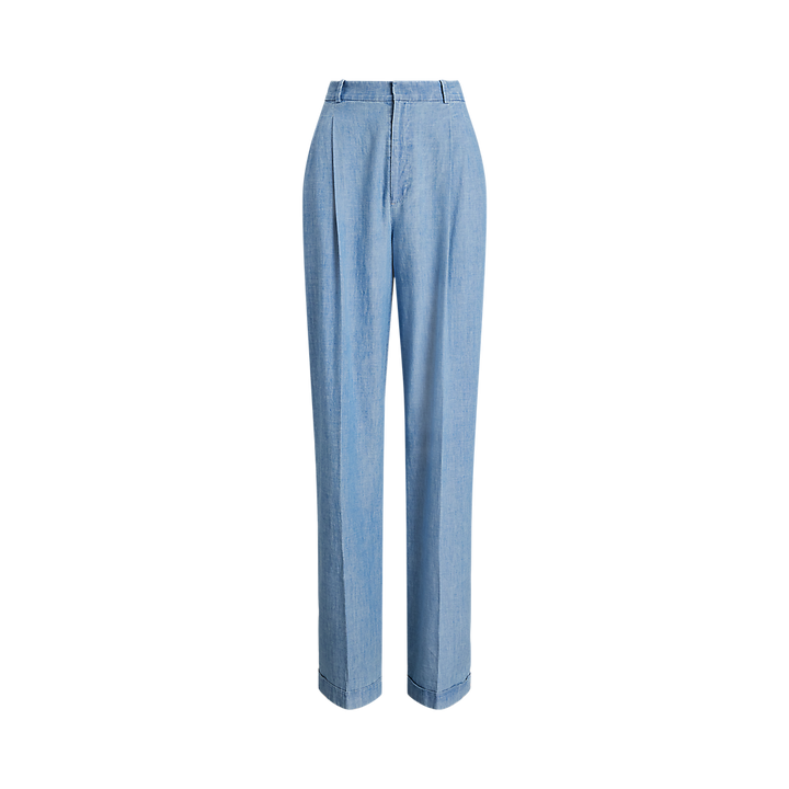 PRL Cotton Chambray Wide-Leg Trouser/Hlače 211959938001