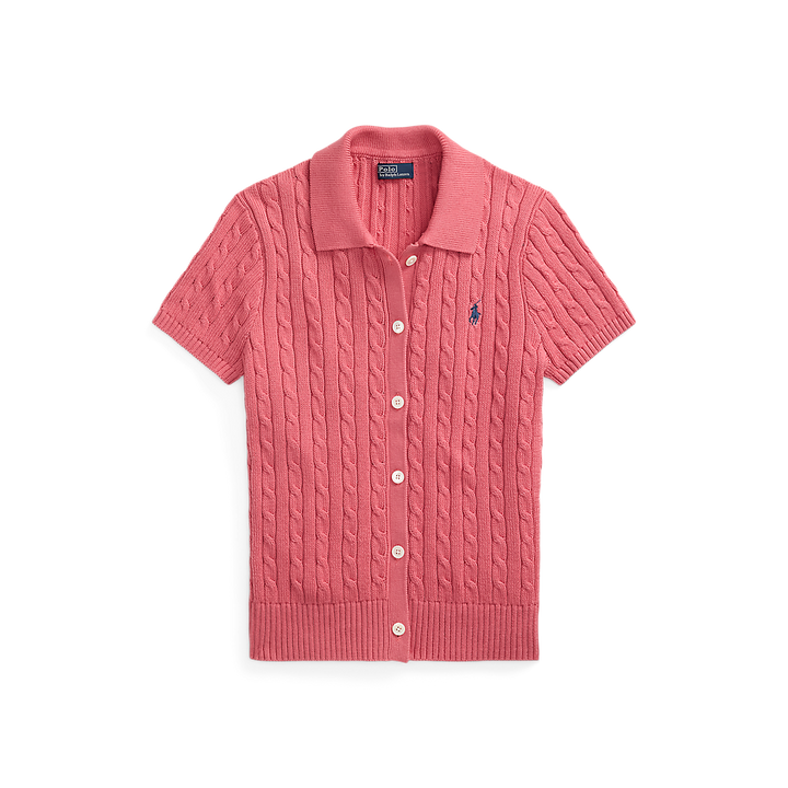 PRL Cable Cotton Short-Sleeve Polo Cardigan/Pulover 211963486004